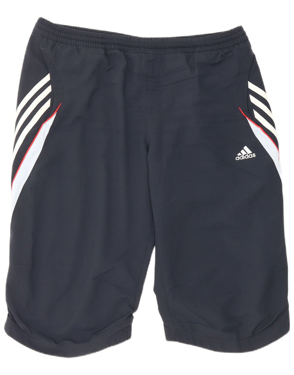 Adidas Masculino Climalite Sport Shorts Grande Azul Marinho Colorblock Poliéster