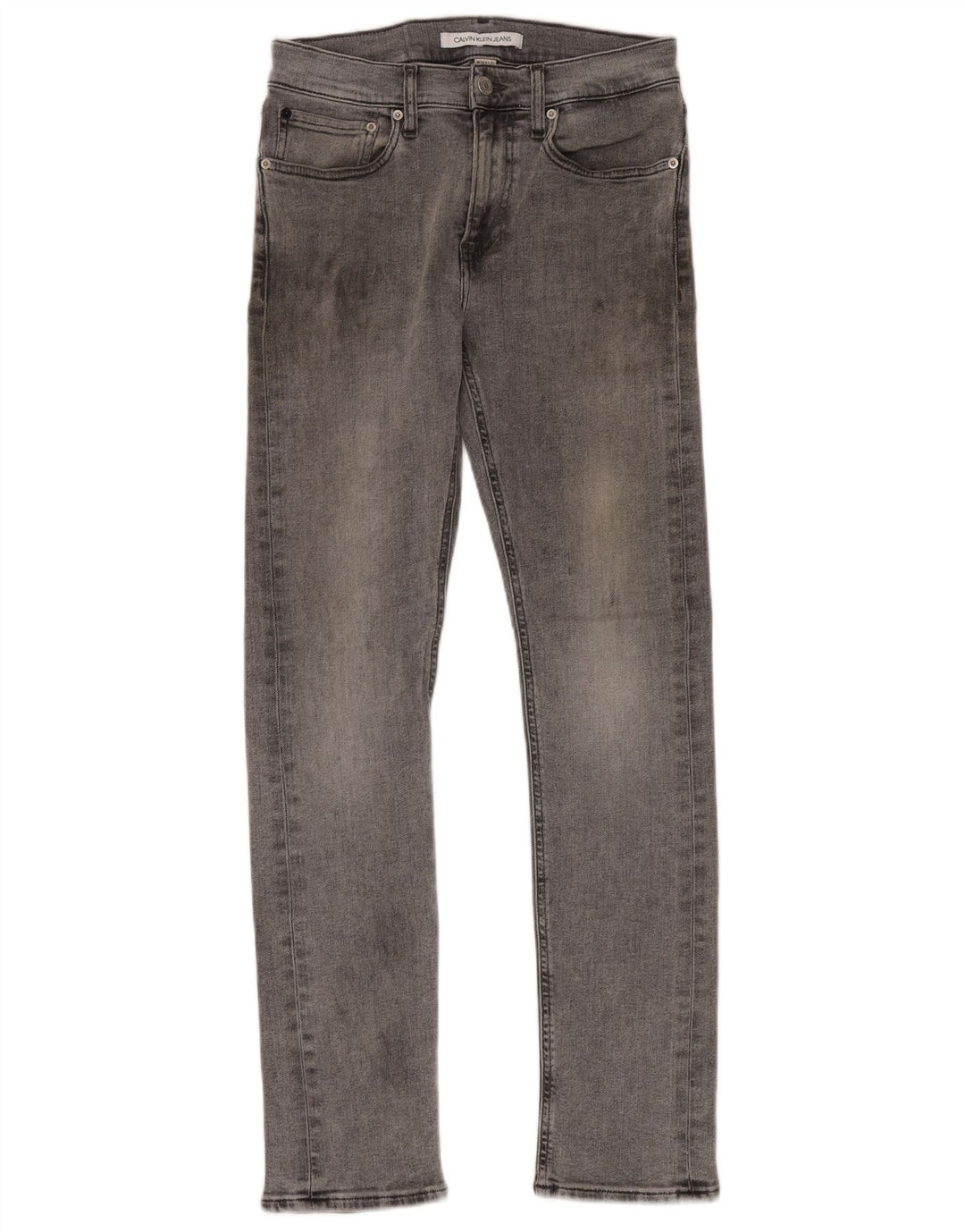 Calvin Klein Masculino Slim Jeans W29 L32 Cinza Algodão