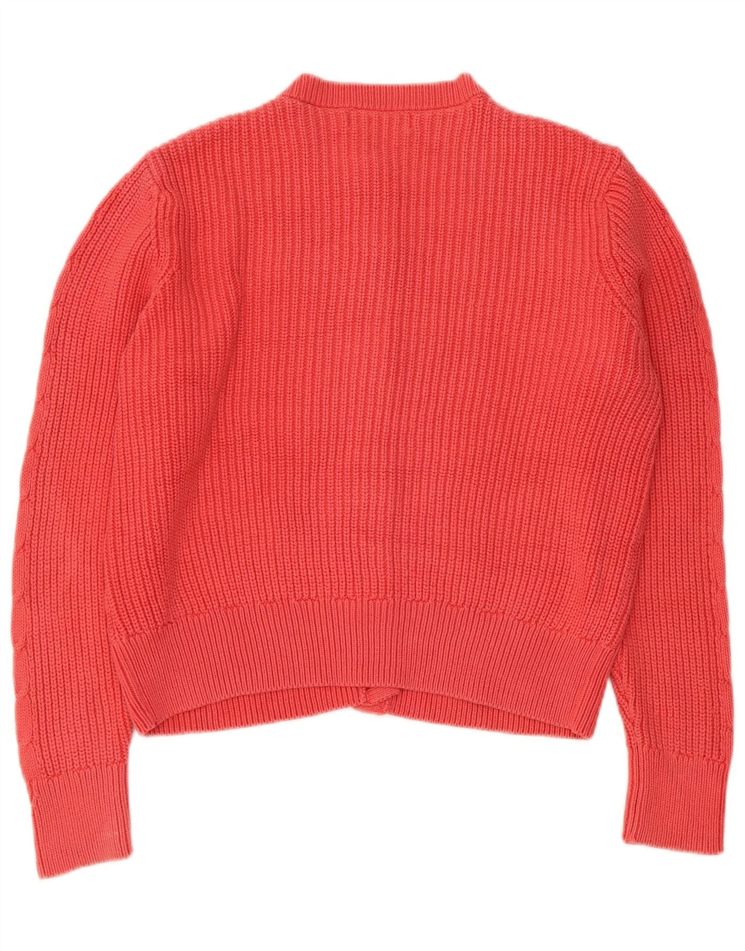 Suéter cardigã feminino Marks & Spencer Reino Unido 12 algodão rosa médio