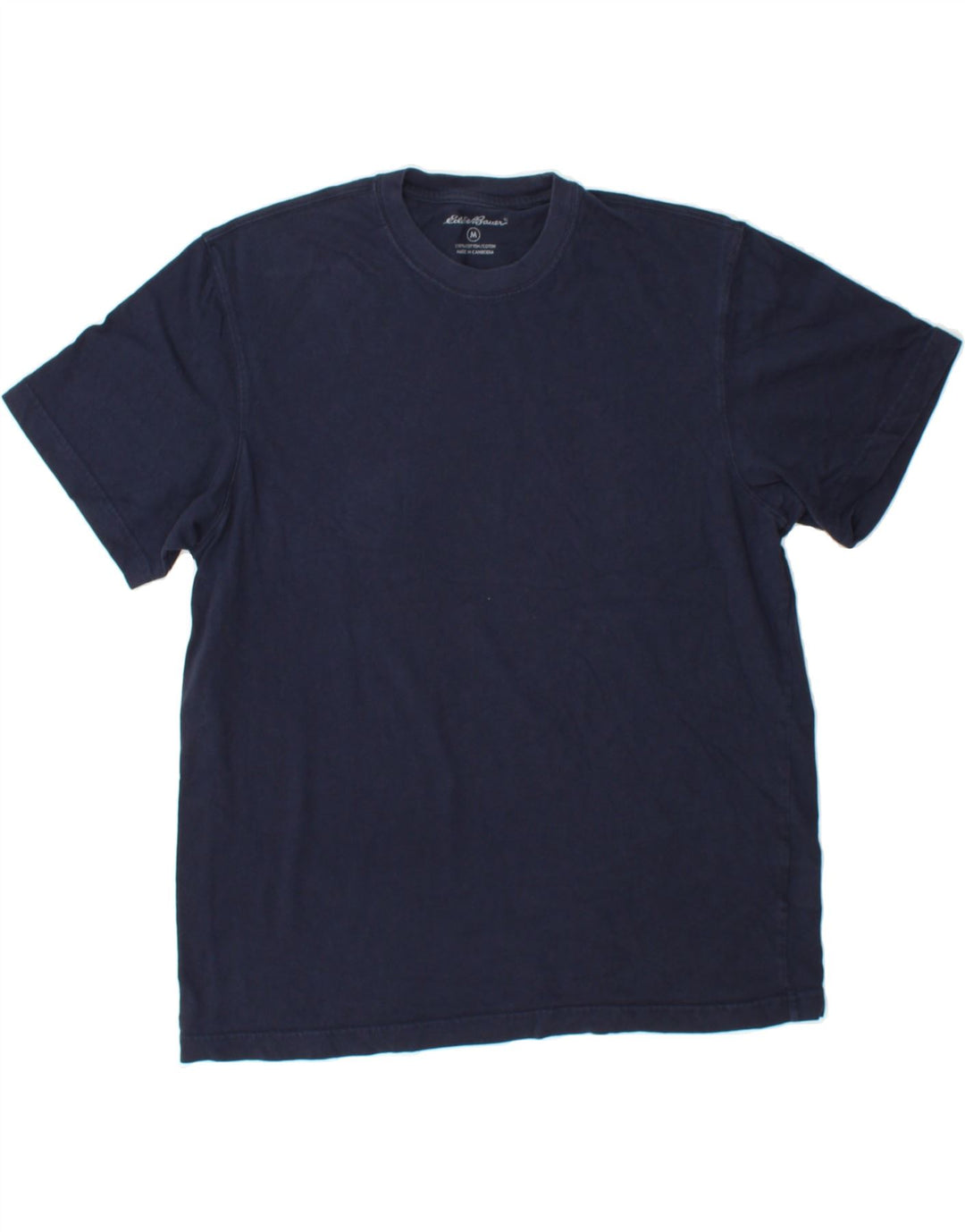 EDDIE BAUER Mens T-Shirt Top Medium Navy Blue Cotton Vintage Eddie Bauer and Second-Hand Eddie Bauer from Messina Hembry 