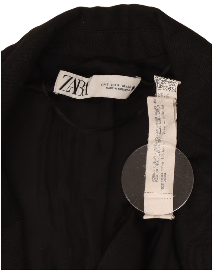Jaqueta blazer feminina Zara com 2 botões Reino Unido 10 pequena viscose preta