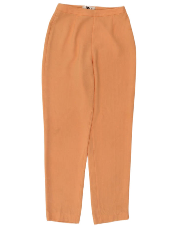 Calça casual feminina vintage afunilada UE 36 pequena W26 L28 laranja