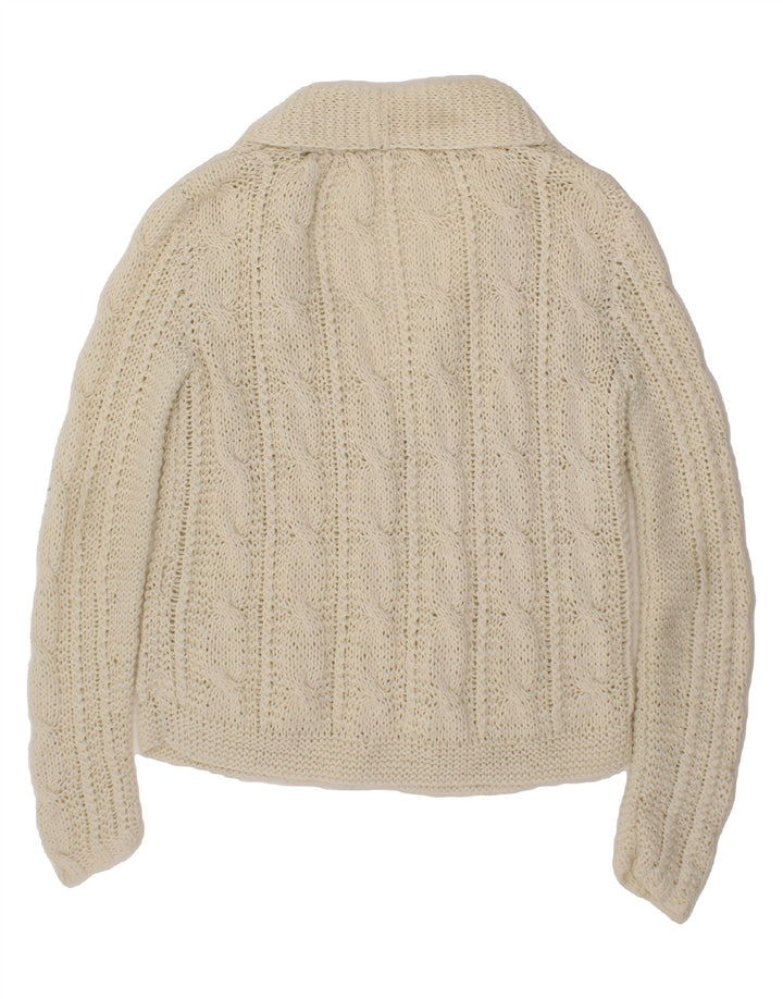 VINTAGE Womens Cardigan Sweater UK 18 XL Off White Vintage Vintage and Second-Hand Vintage from Messina Hembry 