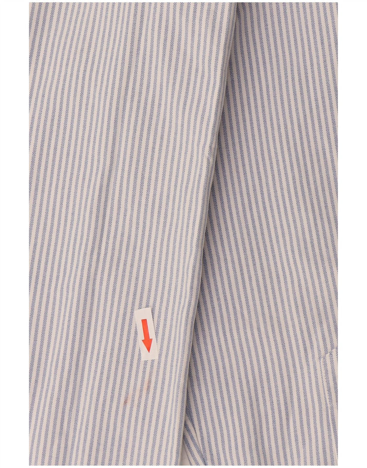 Camisa masculina Ralph Lauren Classic Fit de algodão listrado azul médio