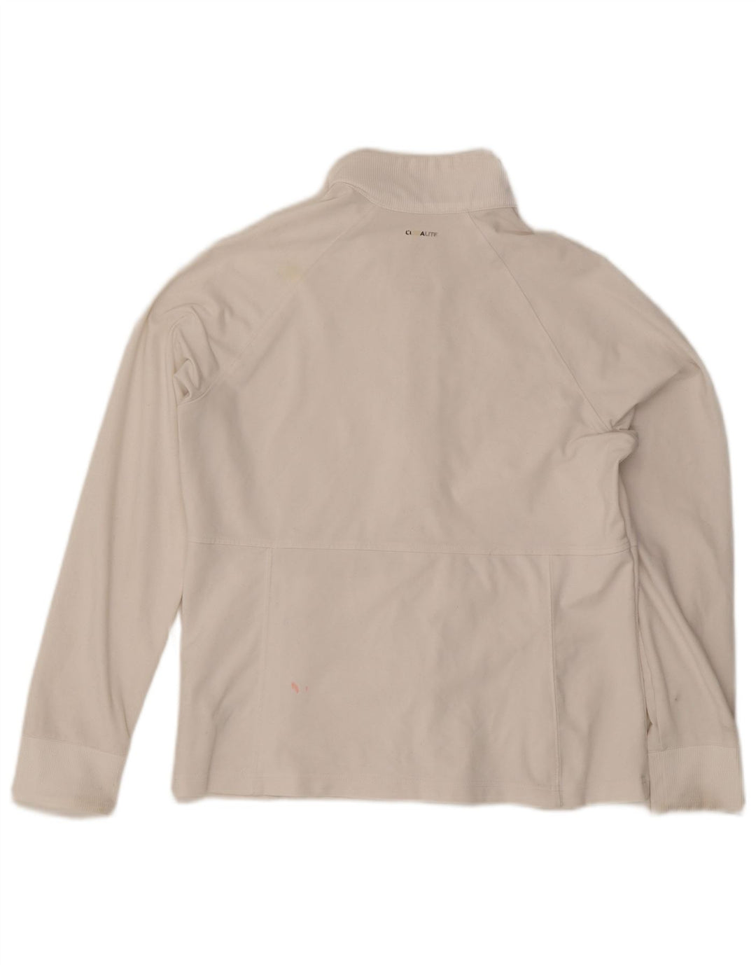 Adidas Womens Tracksuit Top Jacket UK 16 Grande Branco Poliéster