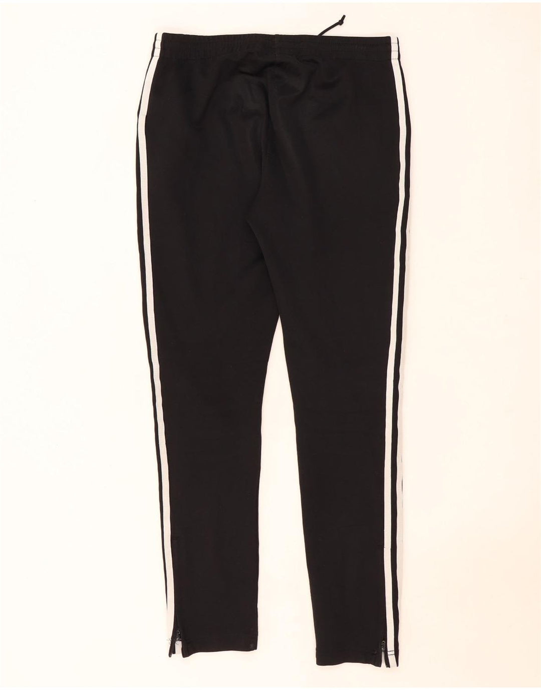 Calça de treino feminina Adidas UK 10 pequena poliéster preto