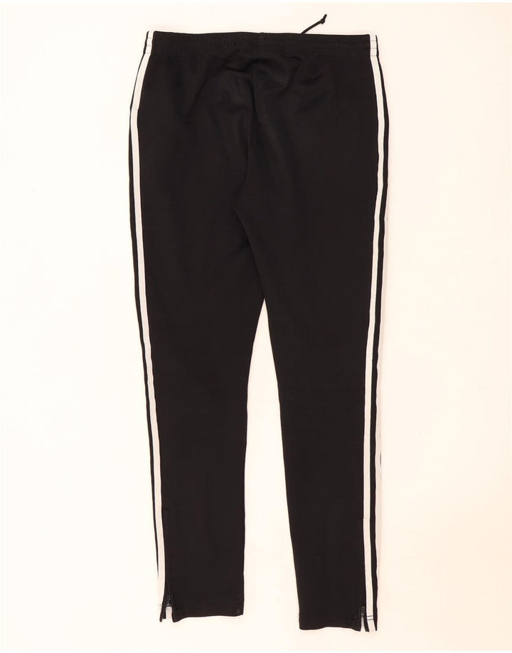 Calça de treino feminina Adidas UK 10 pequena poliéster preto
