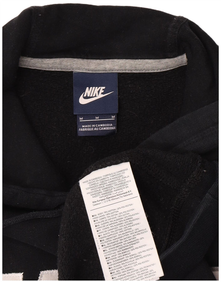 Nike masculino gráfico moletom com capuz médio algodão preto
