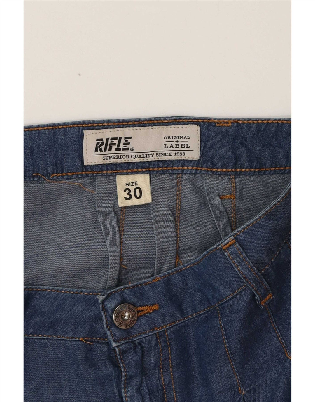 Saia jeans feminina Rifle W30 azul médio