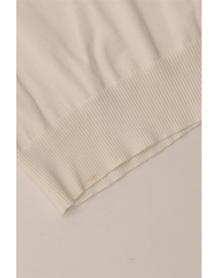 ZARA Womens Vest Tank Top UK 12 Medium Off White Rayon Vintage Zara and Second-Hand Zara from Messina Hembry 