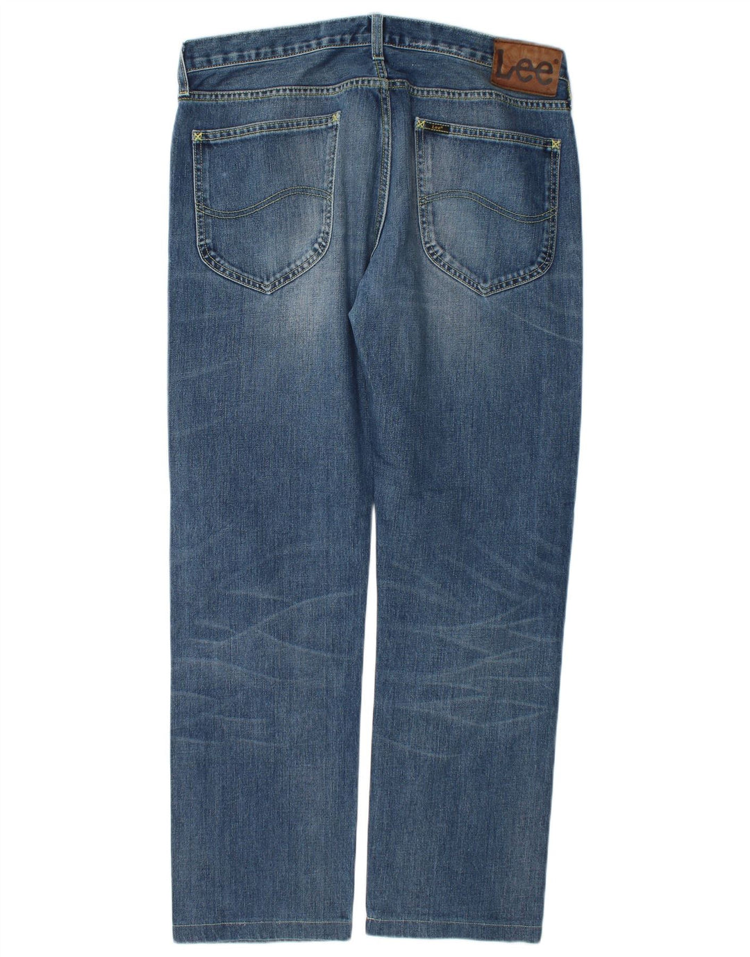 Lee Mens Blake Straight Jeans W34 L30 Azul Algodão