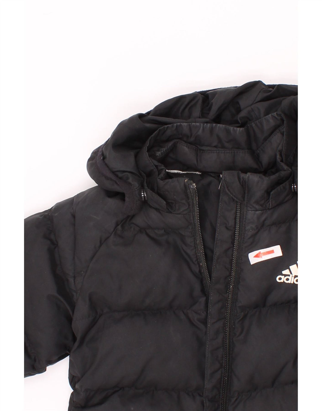 Casaco acolchoado com capuz Adidas Boys 3-4 anos preto