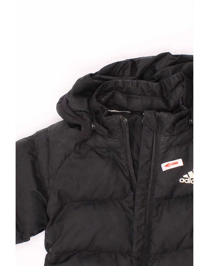 Casaco acolchoado com capuz Adidas Boys 3-4 anos preto