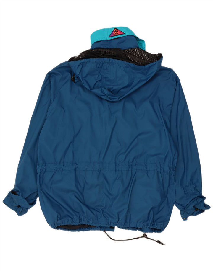 Jaqueta de chuva masculina Aesse com capuz e ajuste solto Reino Unido 40 grande azul