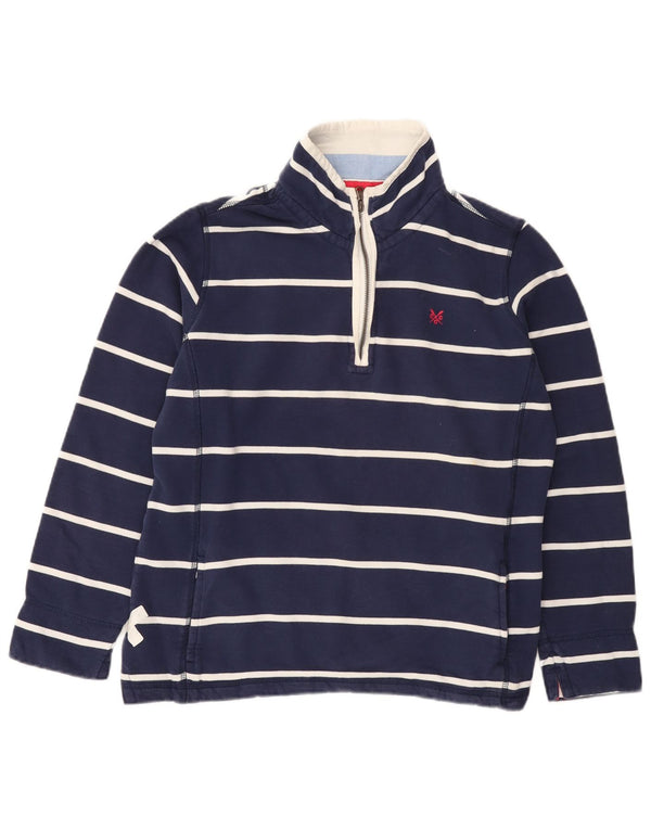 Crew Clothing moletom feminino jumper UK 12 médio azul marinho listrado
