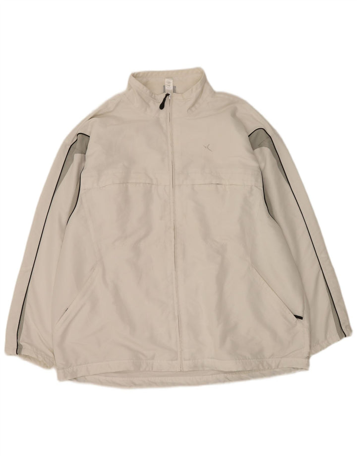 Domyos Fato de treino masculino Top Jacket 2XL Poliéster Colourblock branco