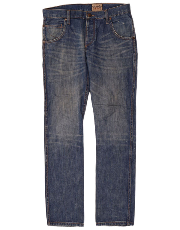 Wrangler Masculino Spencer Slim Jeans W32 L34 Azul Algodão