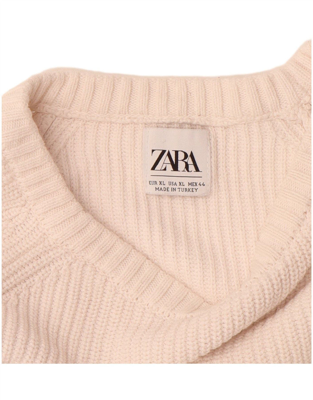 Suéter masculino ZARA com gola canoa XL off white