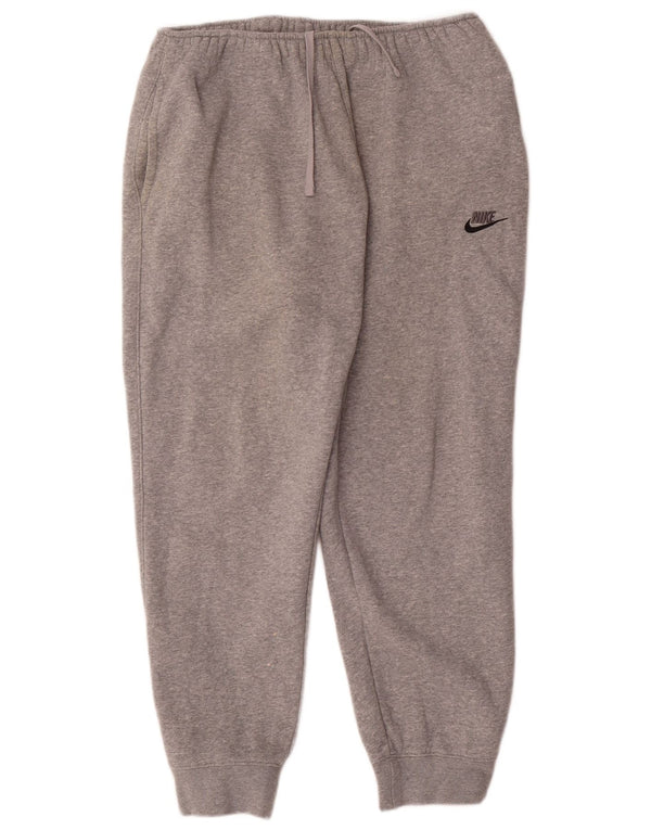 Calça de treino masculina Nike Joggers XL cinza manchado de algodão