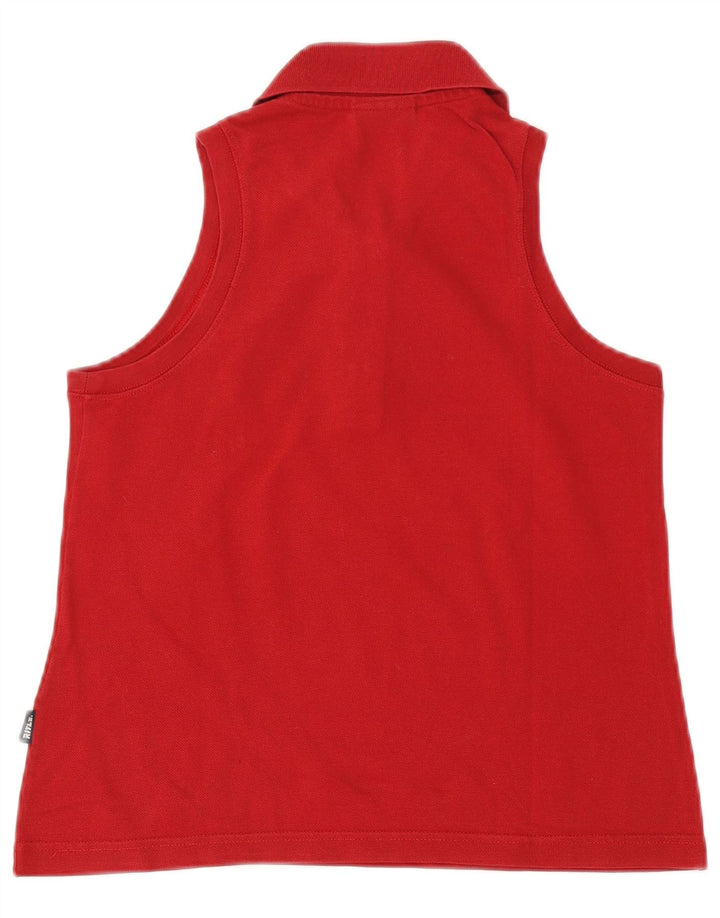Camisa polo feminina sem mangas Rifle UK 12 vermelho médio