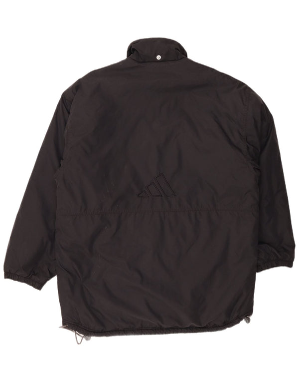 Adidas Mens Graphic Windbreaker Coat UK 38/40 Médio Preto Poliamida