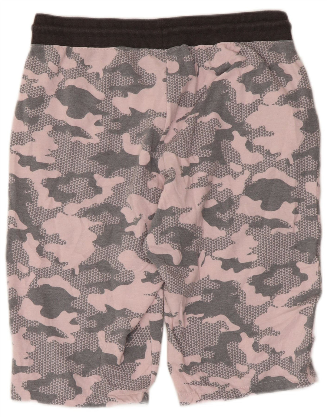 Shorts esportivos femininos REEBOK UK 14 poliéster camuflado cinza médio