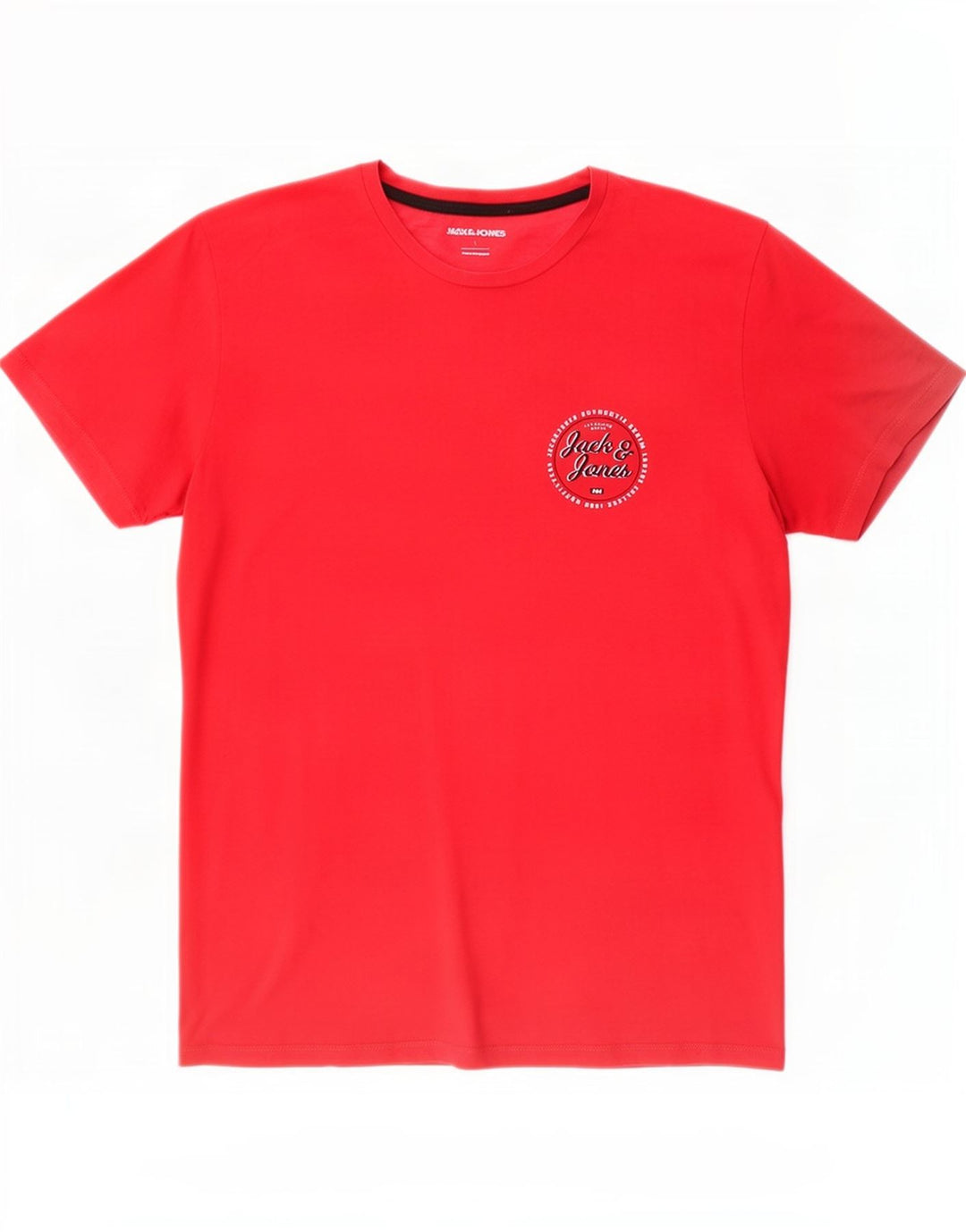 Camiseta masculina Jack & Jones grande algodão vermelho