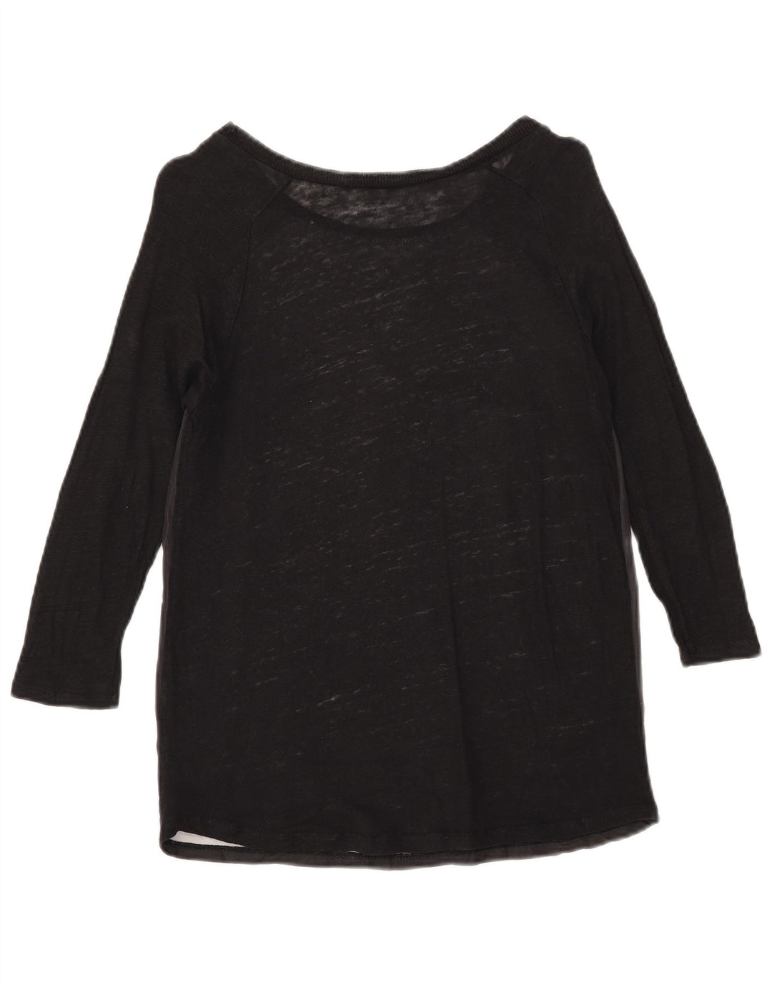 Zara Top gráfico feminino manga 3/4 Reino Unido 12 médio preto floral