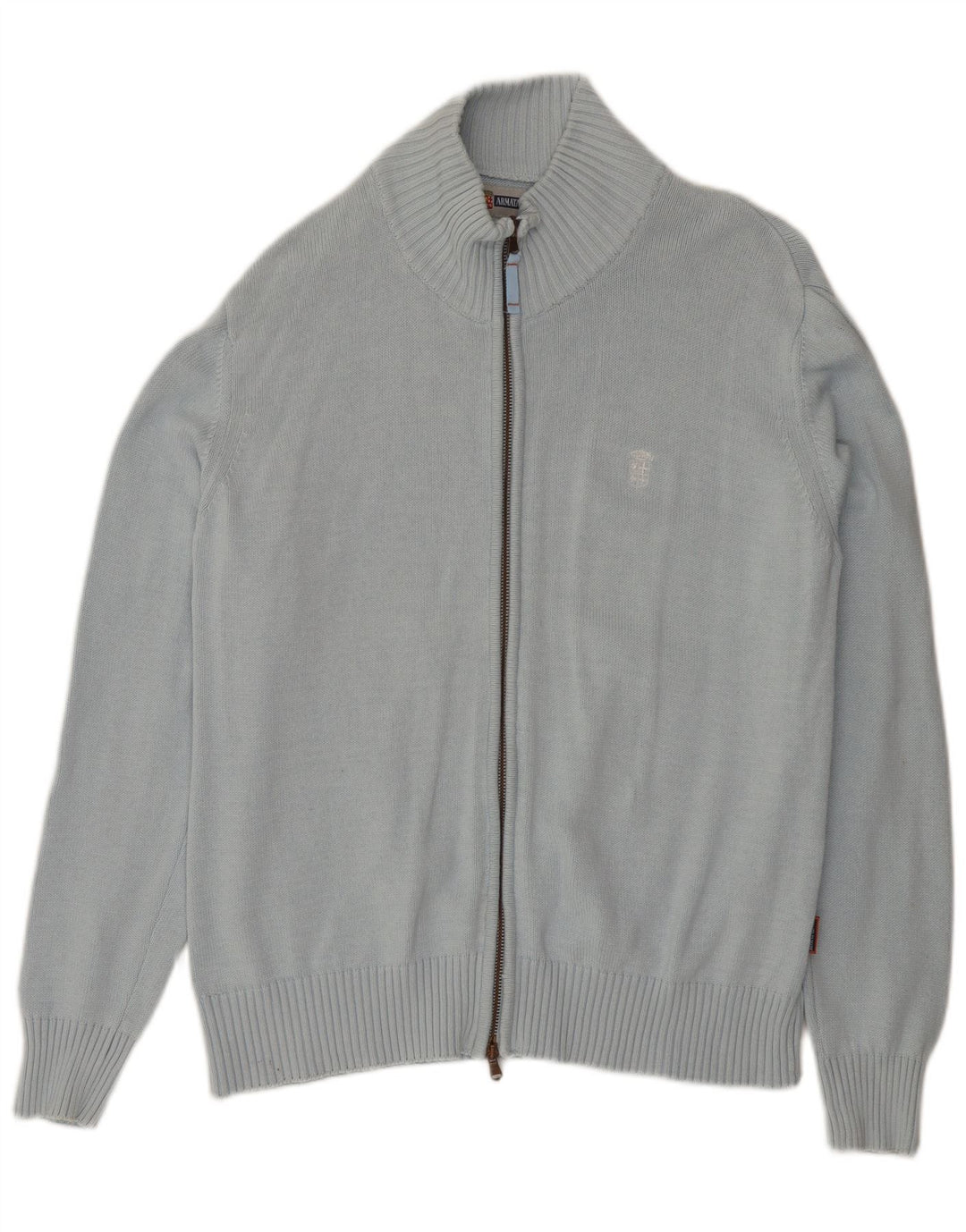 Suéter cardigã masculino ARMATA DI MARE algodão azul médio