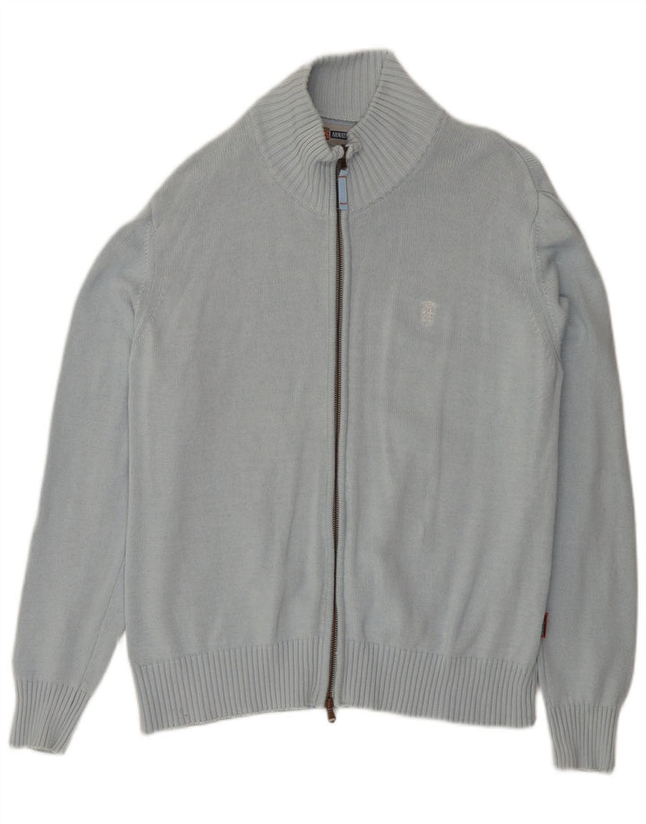 Suéter cardigã masculino ARMATA DI MARE algodão azul médio