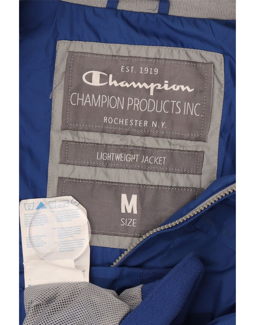 Jaqueta bomber masculina Champion UK 38 poliéster azul médio