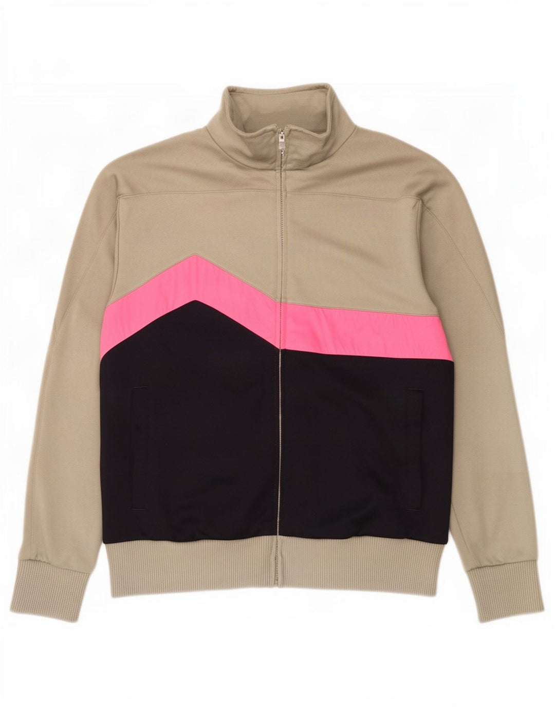 Jaqueta masculina de agasalho da Umbro, grande, cáqui, algodão colorblock
