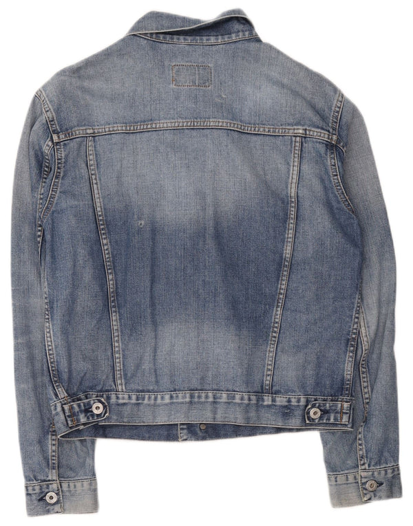 Jaqueta jeans feminina Nike UK 14 algodão azul médio
