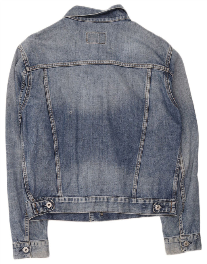 Jaqueta jeans feminina Nike UK 14 algodão azul médio