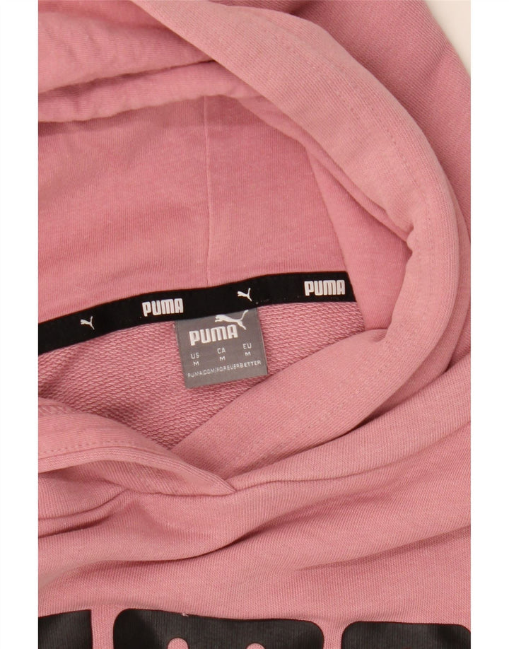 Puma Mens Graphic Hoodie Jumper Médio Rosa