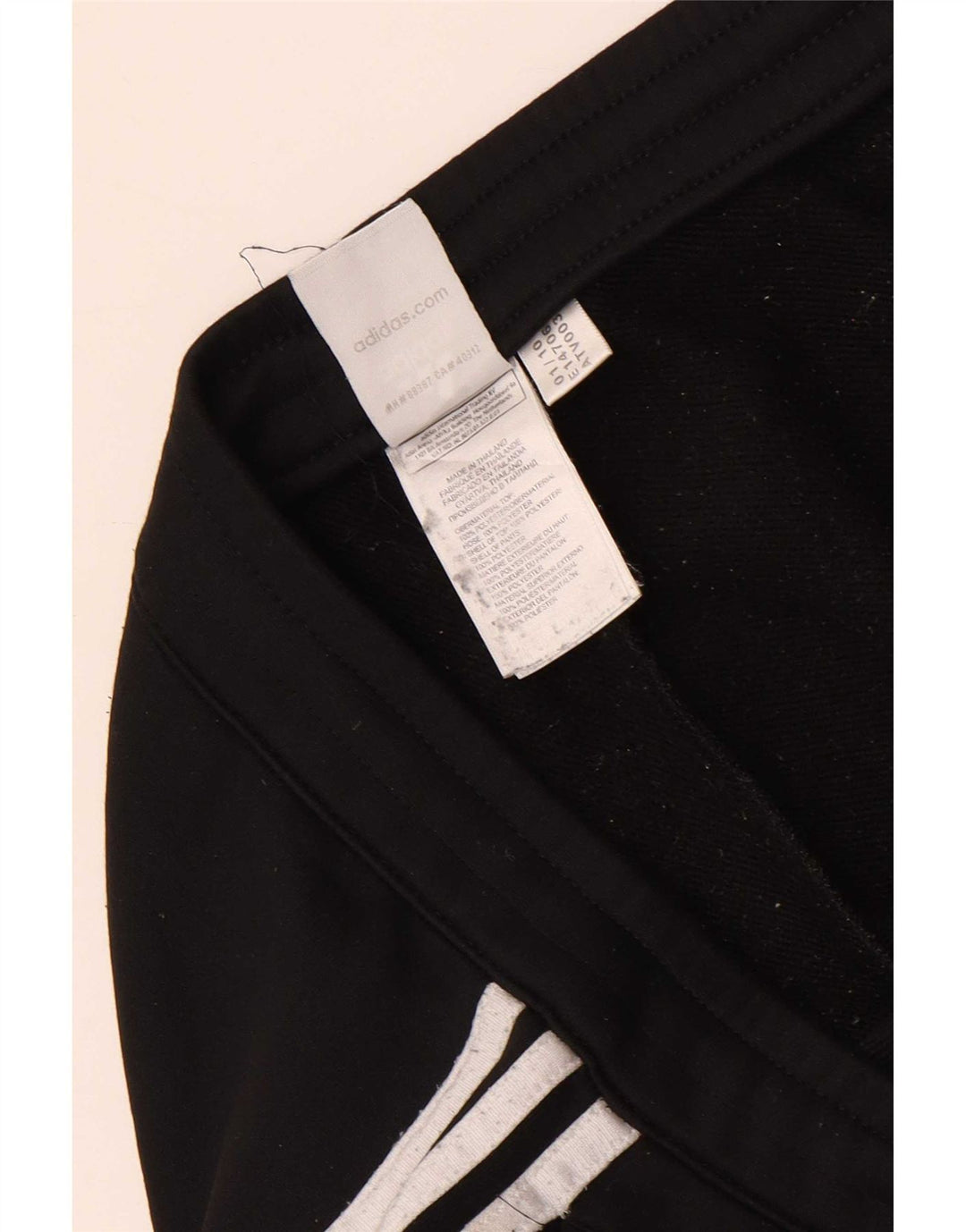 Calça de treino feminina Adidas Joggers UK 14 grande poliéster preto