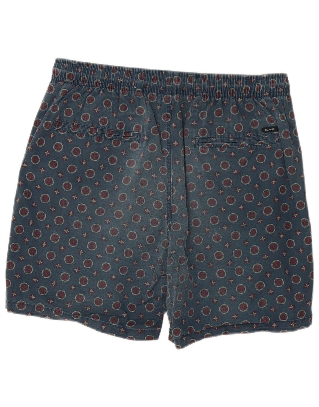 Shorts casuais masculinos Billabong W32 médio azul marinho bolinhas