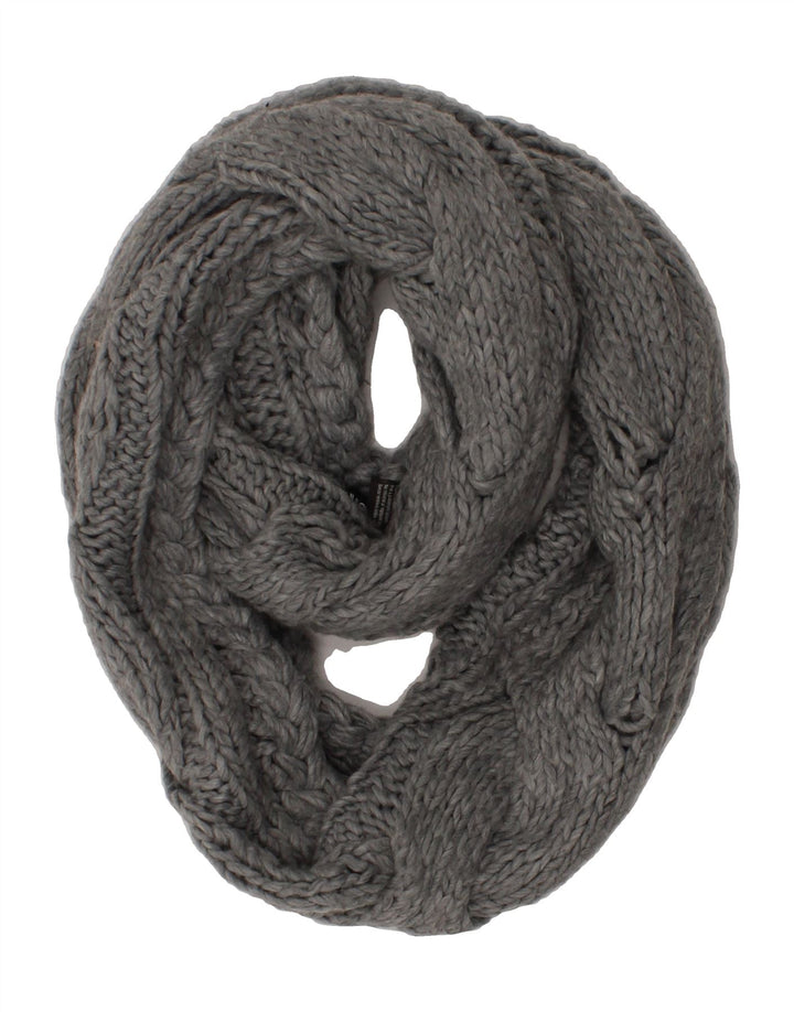 JULES Womens Cowl Scarf One Size Grey Acrylic Vintage Jules and Second-Hand Jules from Messina Hembry 
