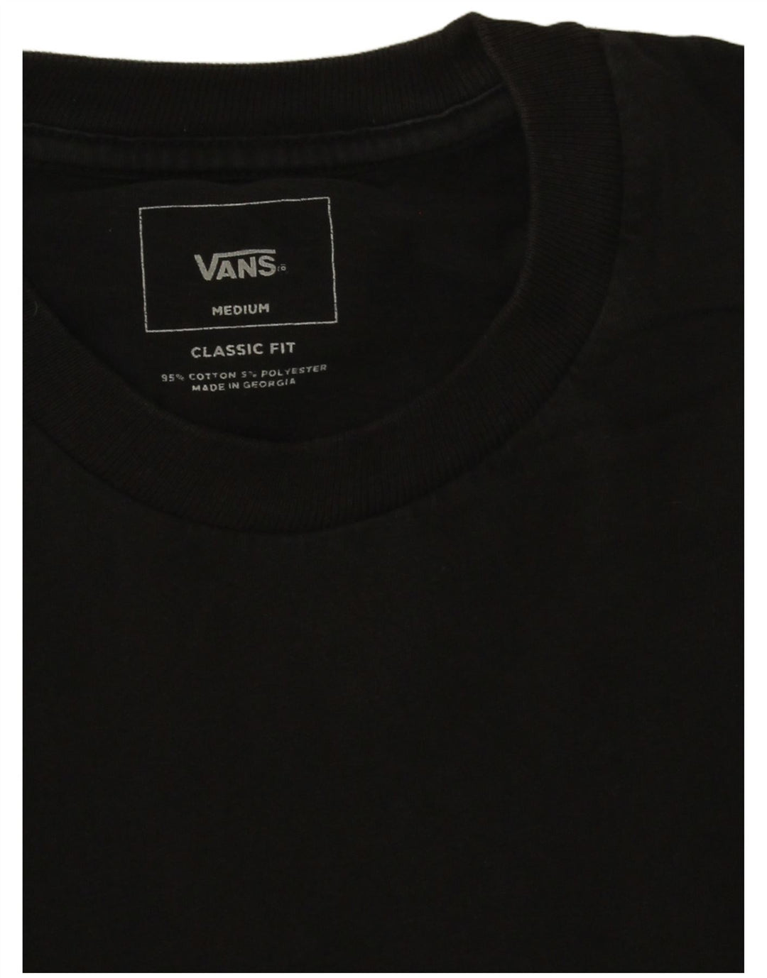 Camiseta masculina Vans Classic Fit Top médio preto colorblock algodão