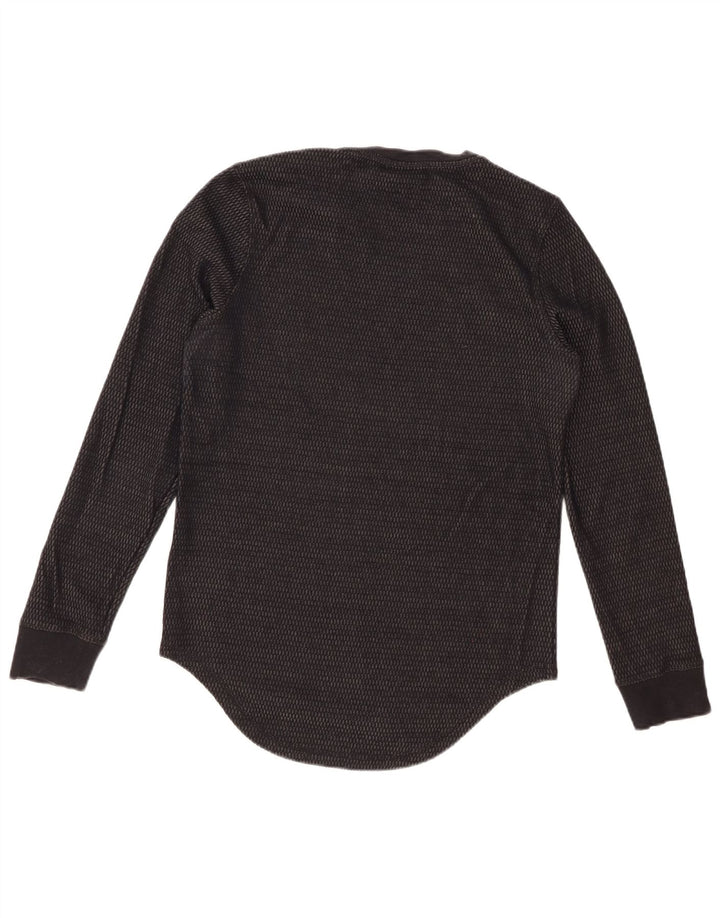 DKNY Top masculino manga comprida XS algodão preto