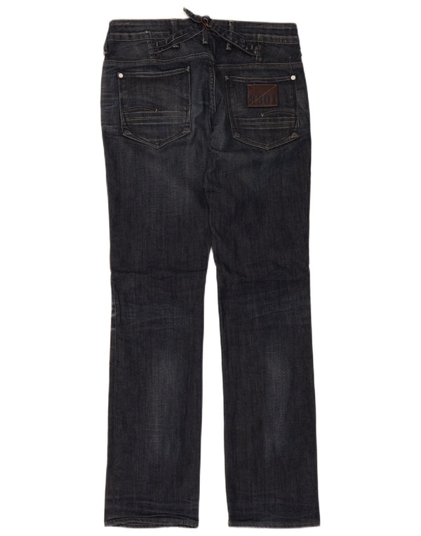 Jeans retos femininos G-Star W30 L32 algodão azul marinho
