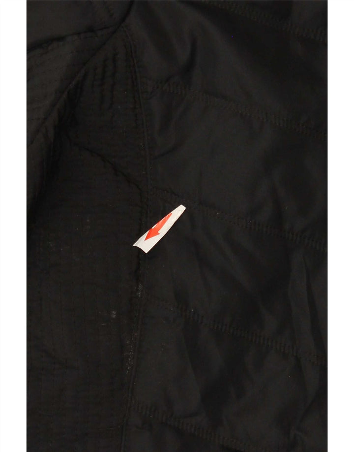 Casaco acolchoado com capuz feminino Marks & Spencer UK 22 3XL poliéster preto