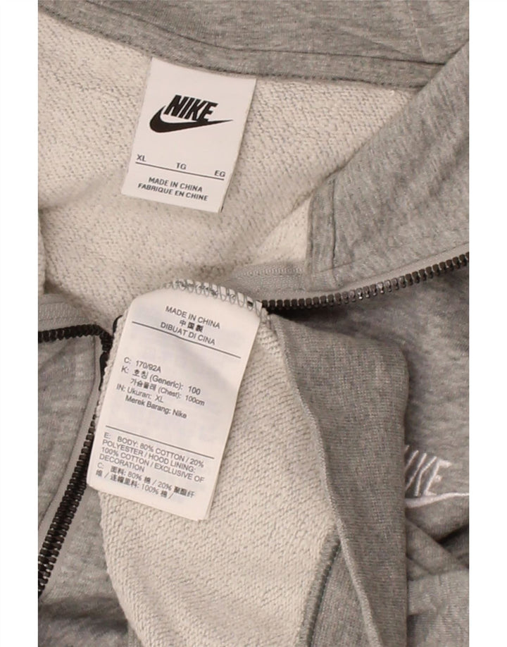 Suéter masculino NIKE com capuz e zíper XL cinza algodão