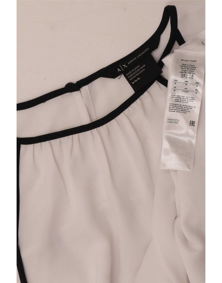 Blusa feminina Armani Exchange Top UK 14 Poliéster colorblock branco médio
