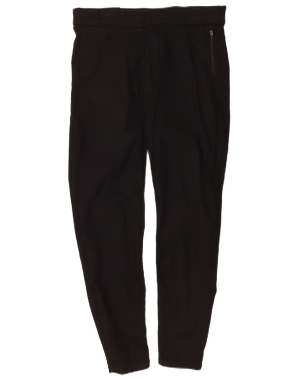 Zara Mens Skinny Chino Calças Médio W31 L26 Algodão Preto