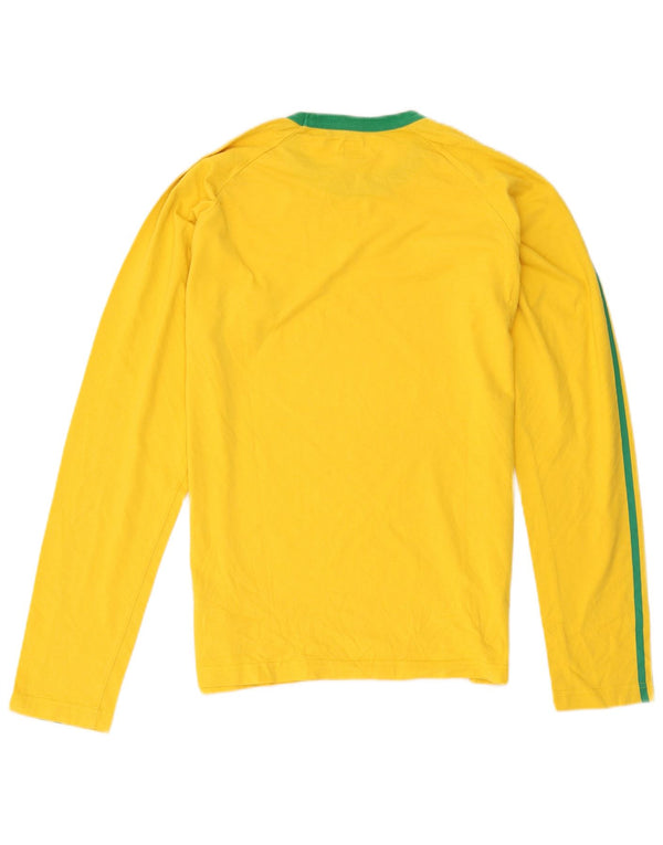 Adidas Mens Top Manga Longa Médio Algodão Amarelo