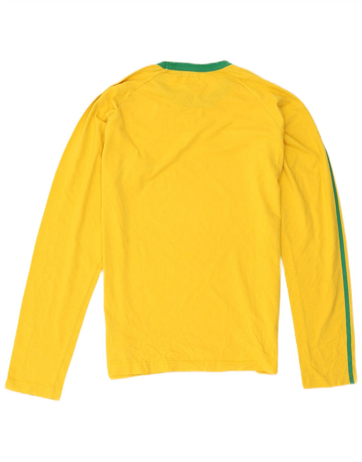 Adidas Mens Top Manga Longa Médio Algodão Amarelo