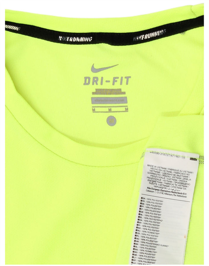 Camiseta masculina Nike Dri Fit Top poliéster amarelo médio