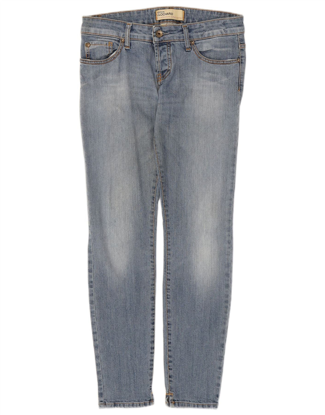 MAISON CLOCHARD Calça jeans feminina slim W28 L29 algodão azul