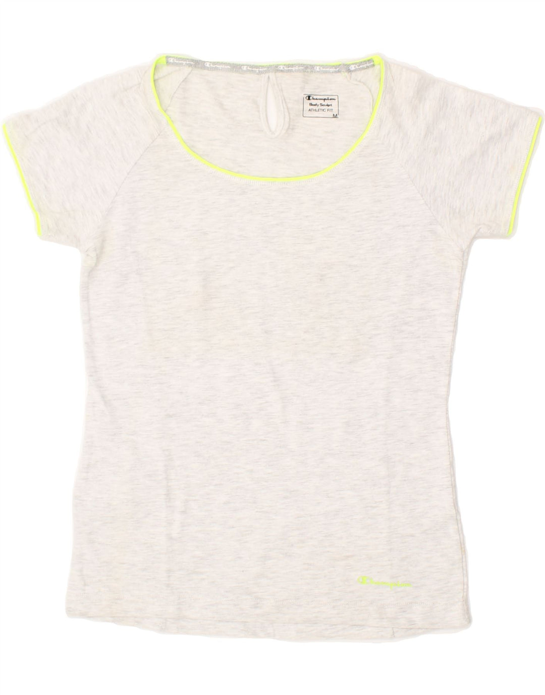 CHAMPION Womens Athletic Fit  T-Shirt Top UK 12 Medium Grey Vintage Champion and Second-Hand Champion from Messina Hembry 